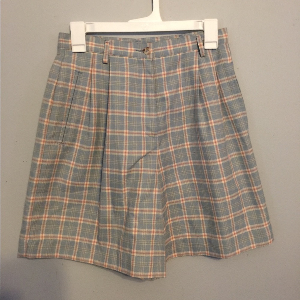 Lizsport Blue Plaid Shorts Size 8